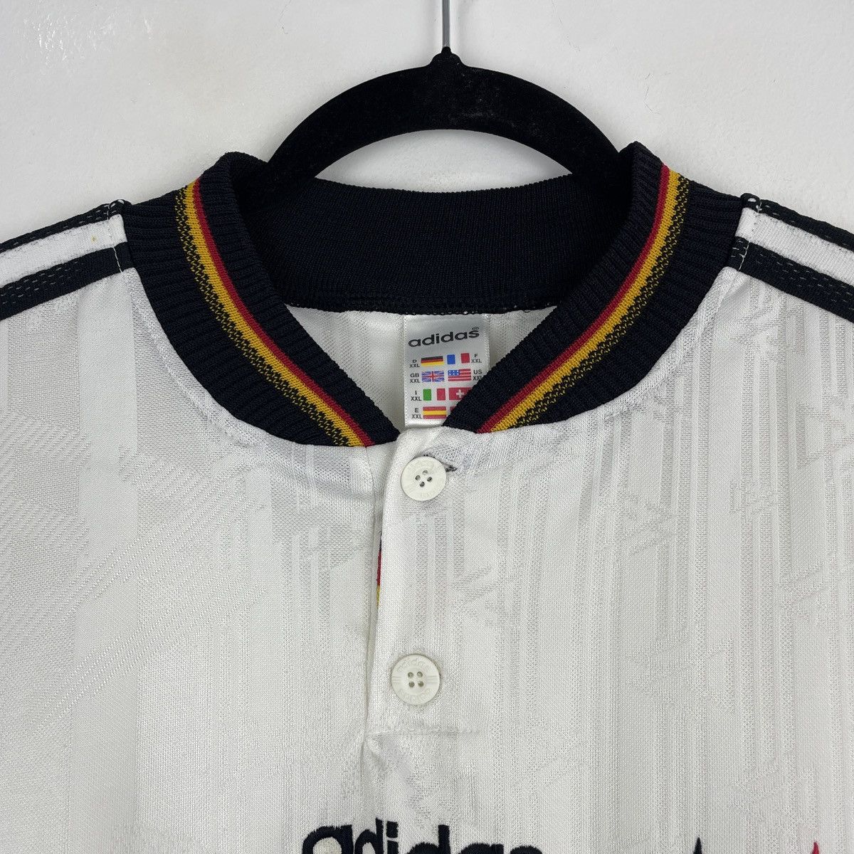 Adidas Vintage Germany 1996/1997 Adidas Genuine Home Jersey Rare Size US XXL / EU 58 / 5 - 5 Thumbnail