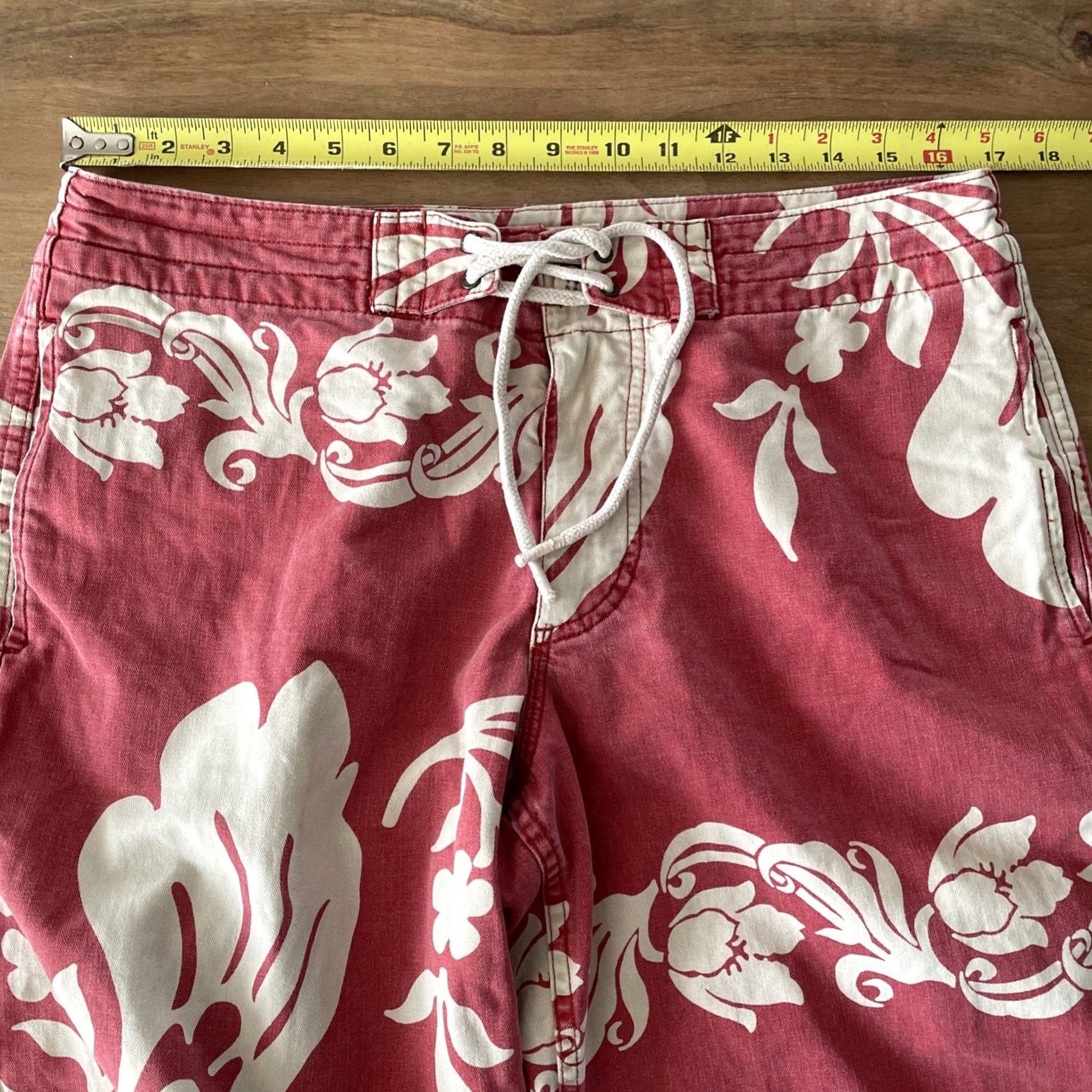 Vintage Denim & Supply Ralph Lauren Board Shorts Men 32 Floral Cotton Twill Swim Bermuda Beach 90s Surf Mens Size US 32 / EU 48 - 7 Thumbnail