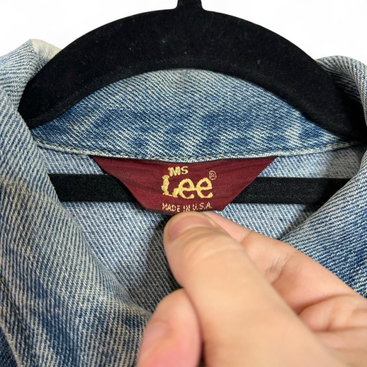 Lee × Vintage Vintage 80s Lee Rider Faded Midwash Blue Boxy Denim Jacket Size US S / EU 44-46 / 1 - 2 Thumbnail