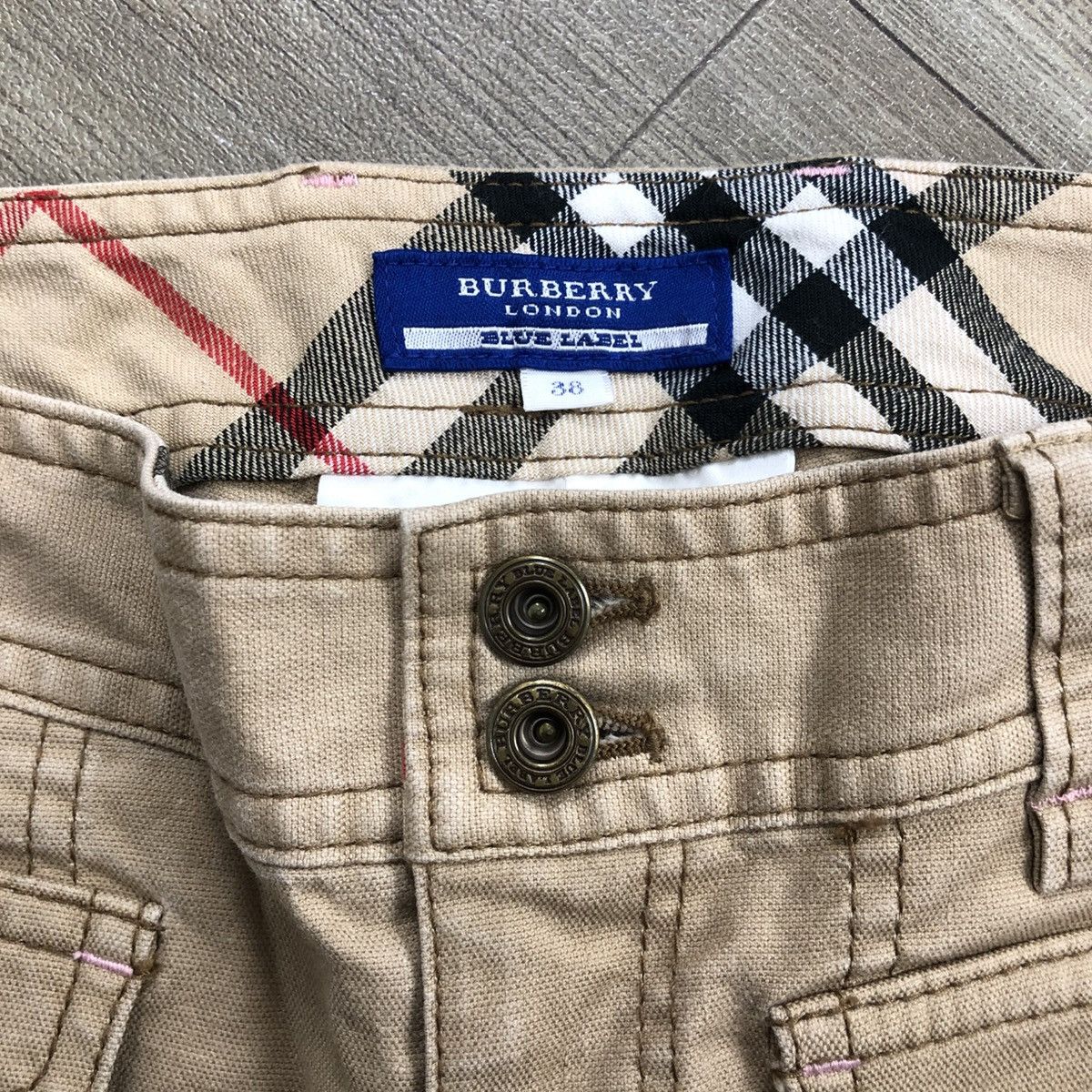 Burberry × Burberry Prorsum × Vintage 1990s Burberry London Blue Label Fatigue Cargo Pants Size US 28 / EU 44 - 5 Thumbnail
