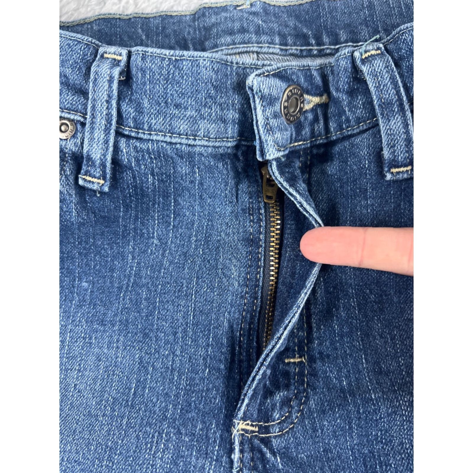 Lee Lee Jeans Womens 10 Blue Denim Flared Mid Rise Cotton Blend Zip Fly 28x29 Size 32" / US 10 / IT 46 - 5 Thumbnail