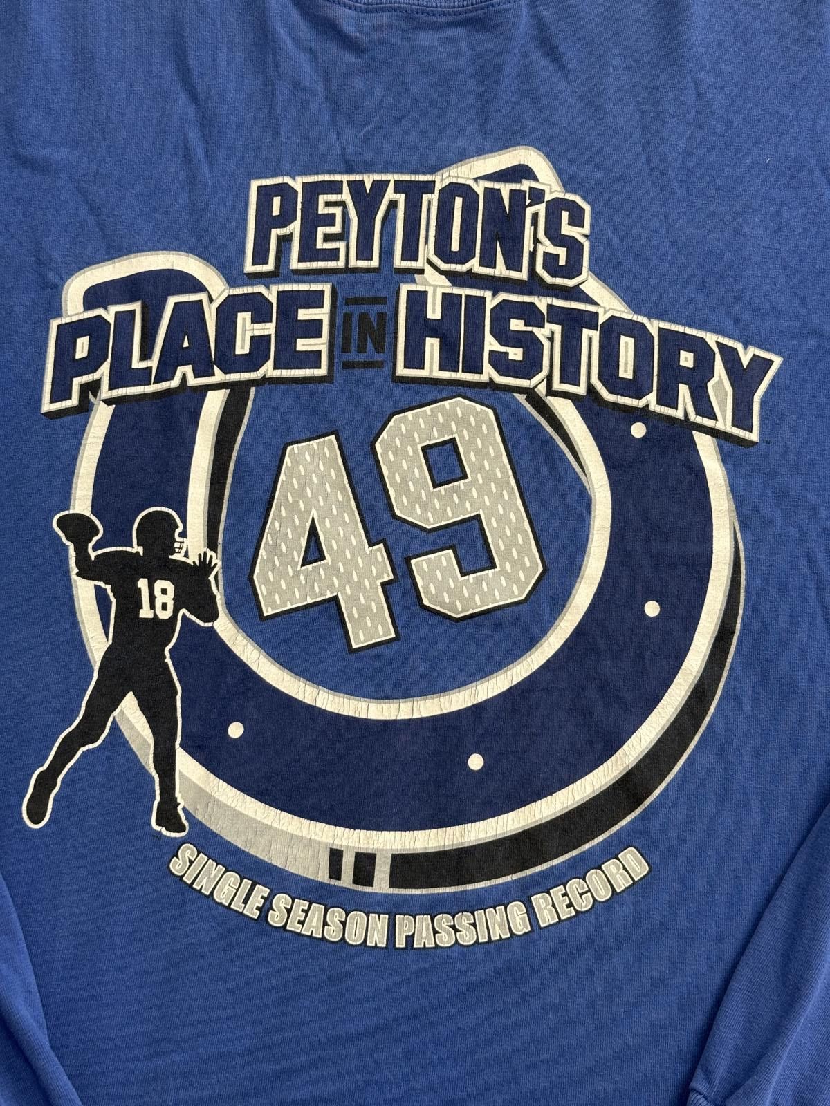NFL Vintage Peyton Manning LS Tshirt 2004 Record Breaking Season Size US XL / EU 56 / 4 - 4 Thumbnail