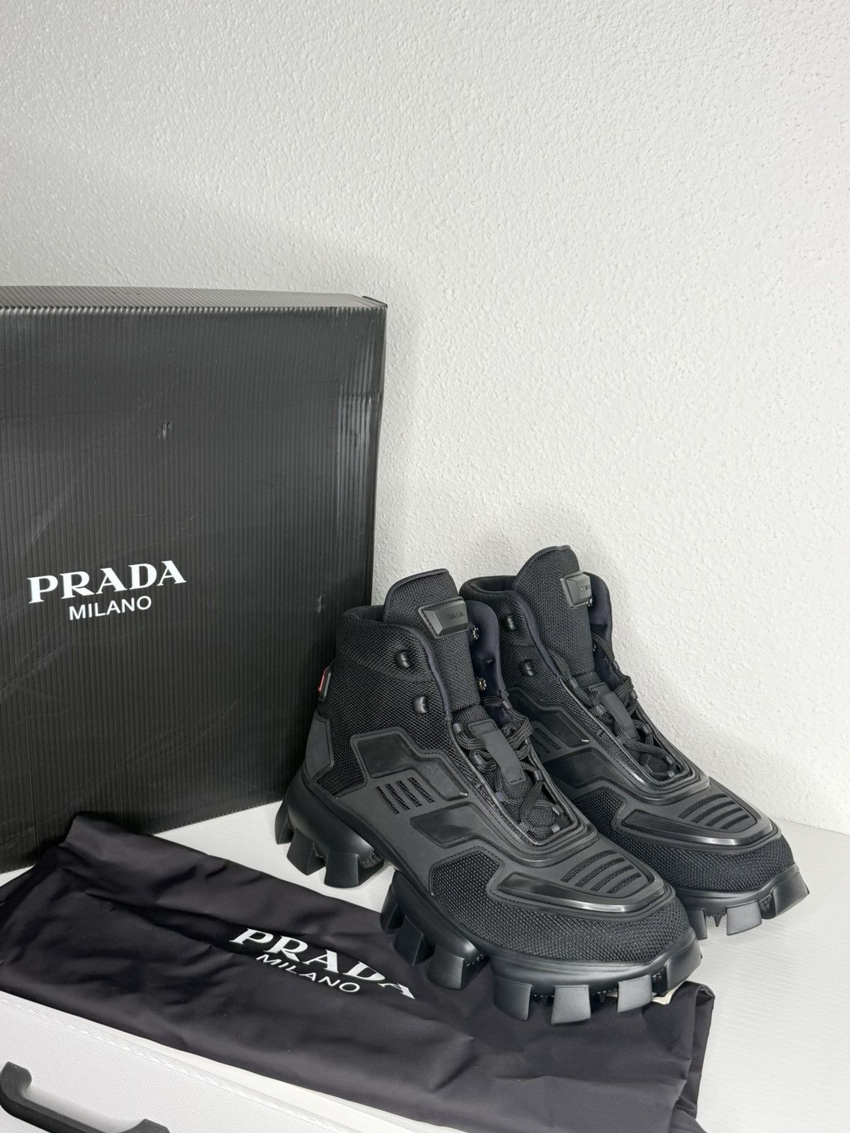 Prada Prada Cloudbust Thunder High Top Sneakers Size US 9.5 / EU 42-43 - 1 Thumbnail