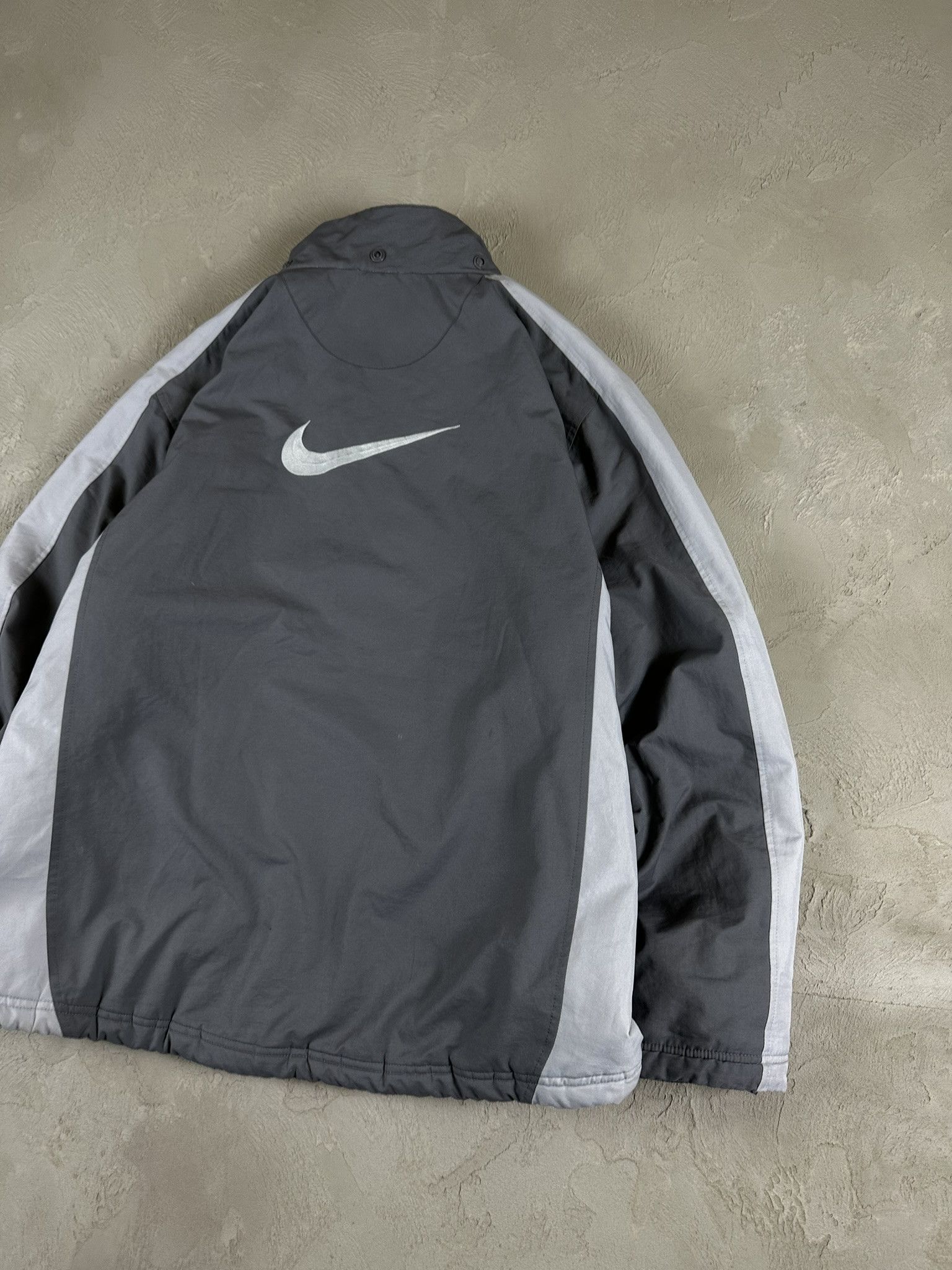 Nike × Vintage Vintage Y2k Nike Big Swoosh Logo Nylon Tracksuit Jacket Size US XL / EU 56 / 4 - 4 Thumbnail
