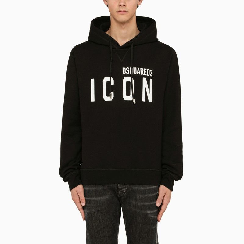 image of Dsquared2 Icon Black Hoodie, Men's (Size Small)