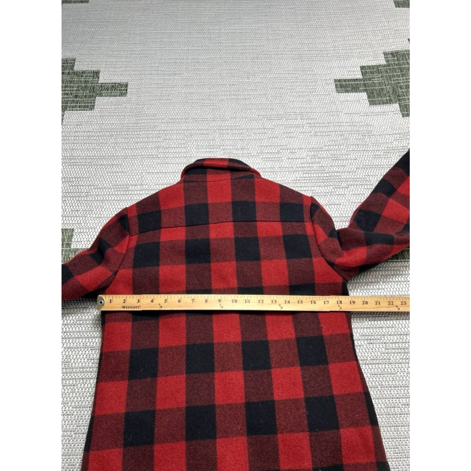 J.Crew J.CREW Jacket Womens 6 Red Black Flannel Wool Blend Coat Size M / US 6-8 / IT 42-44 - 4 Thumbnail