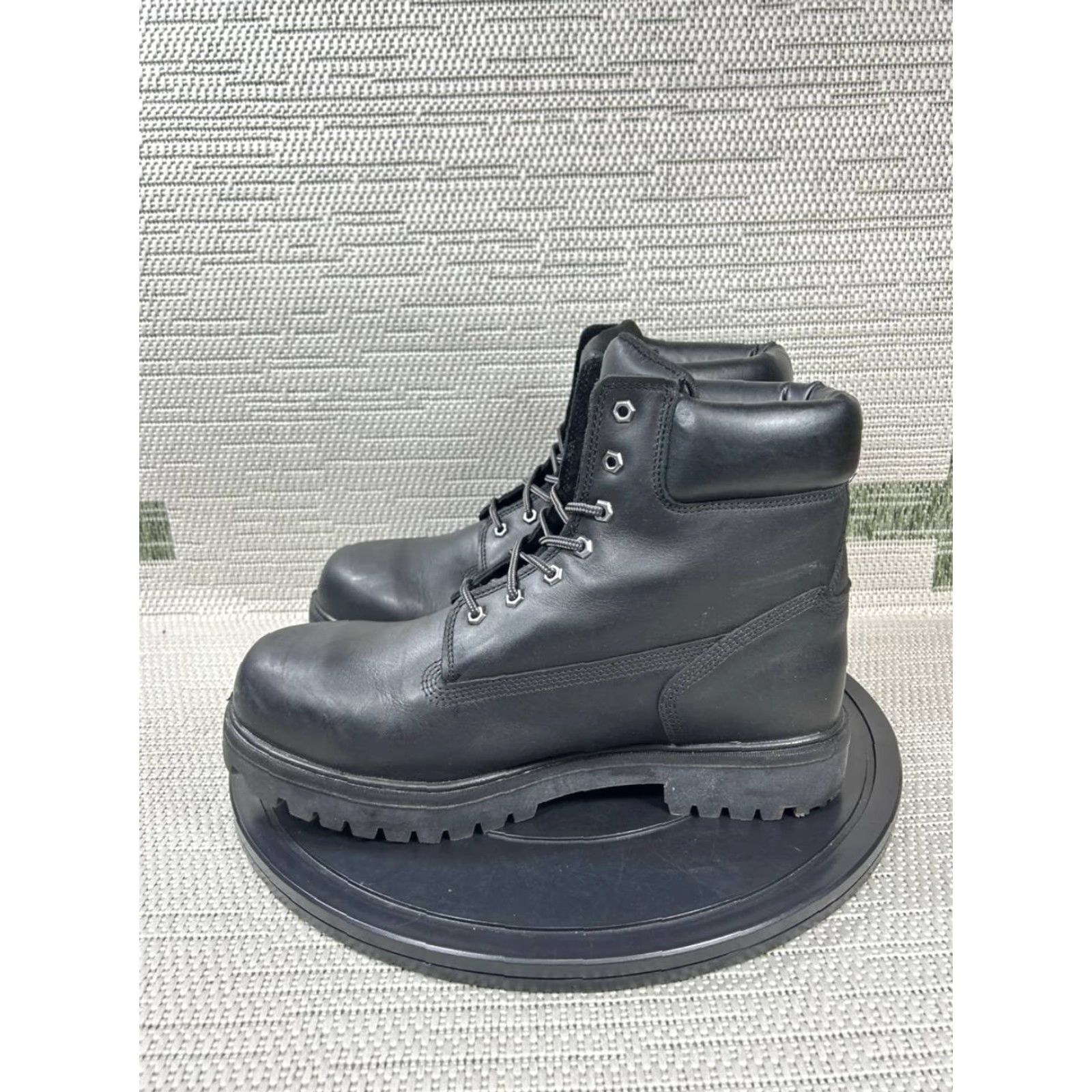 Timberland Timberland PRO Boots Mens Size 14 Wide Direct Attach Soft Toe Work Black Leather Shoes Boots Size US 14 / EU 47 - 4 Thumbnail