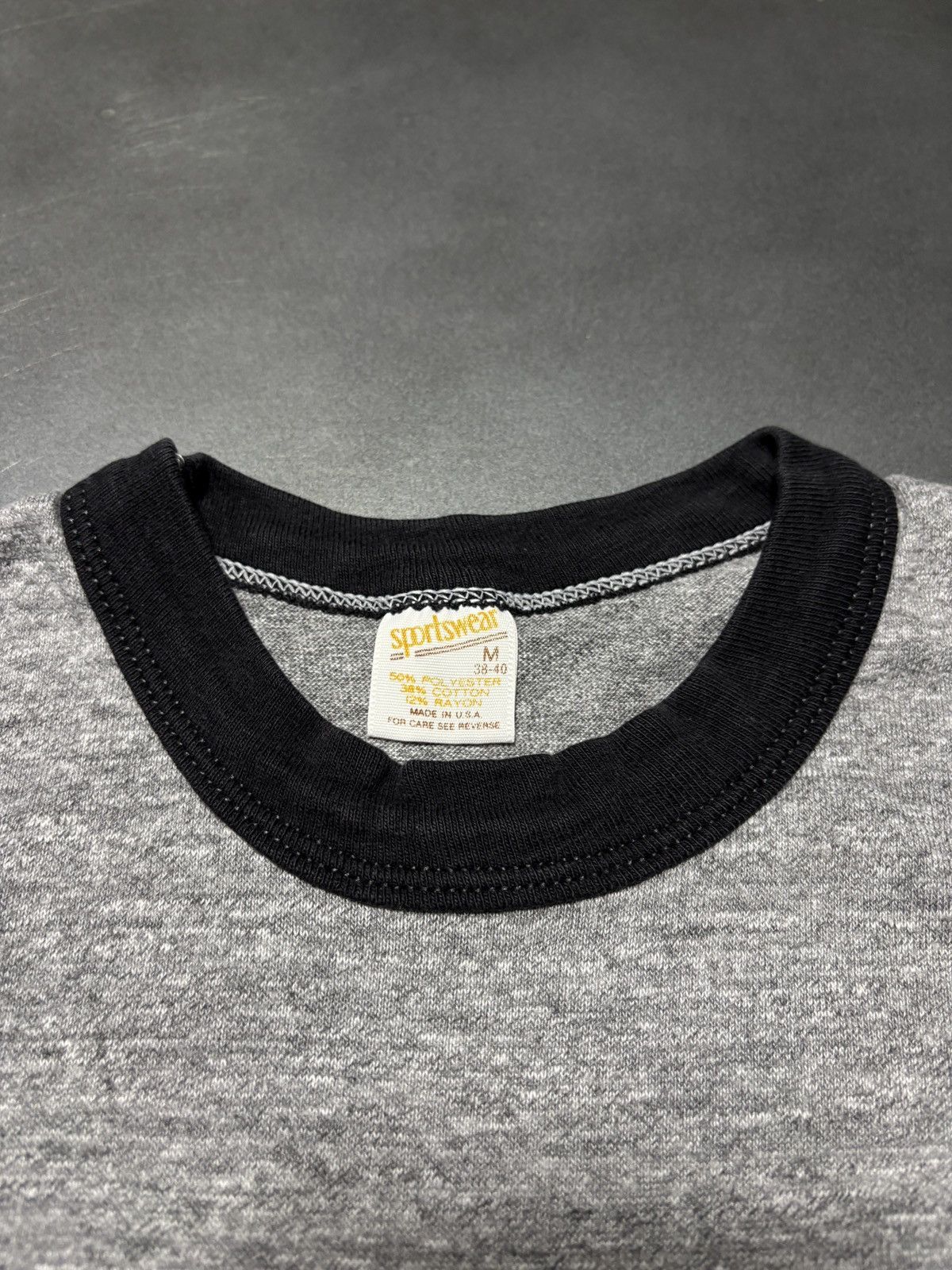 Vintage 1980s Ringer Tee True Vintage Sportswear Blank Made in USA Size US S / EU 44-46 / 1 - 3 Thumbnail