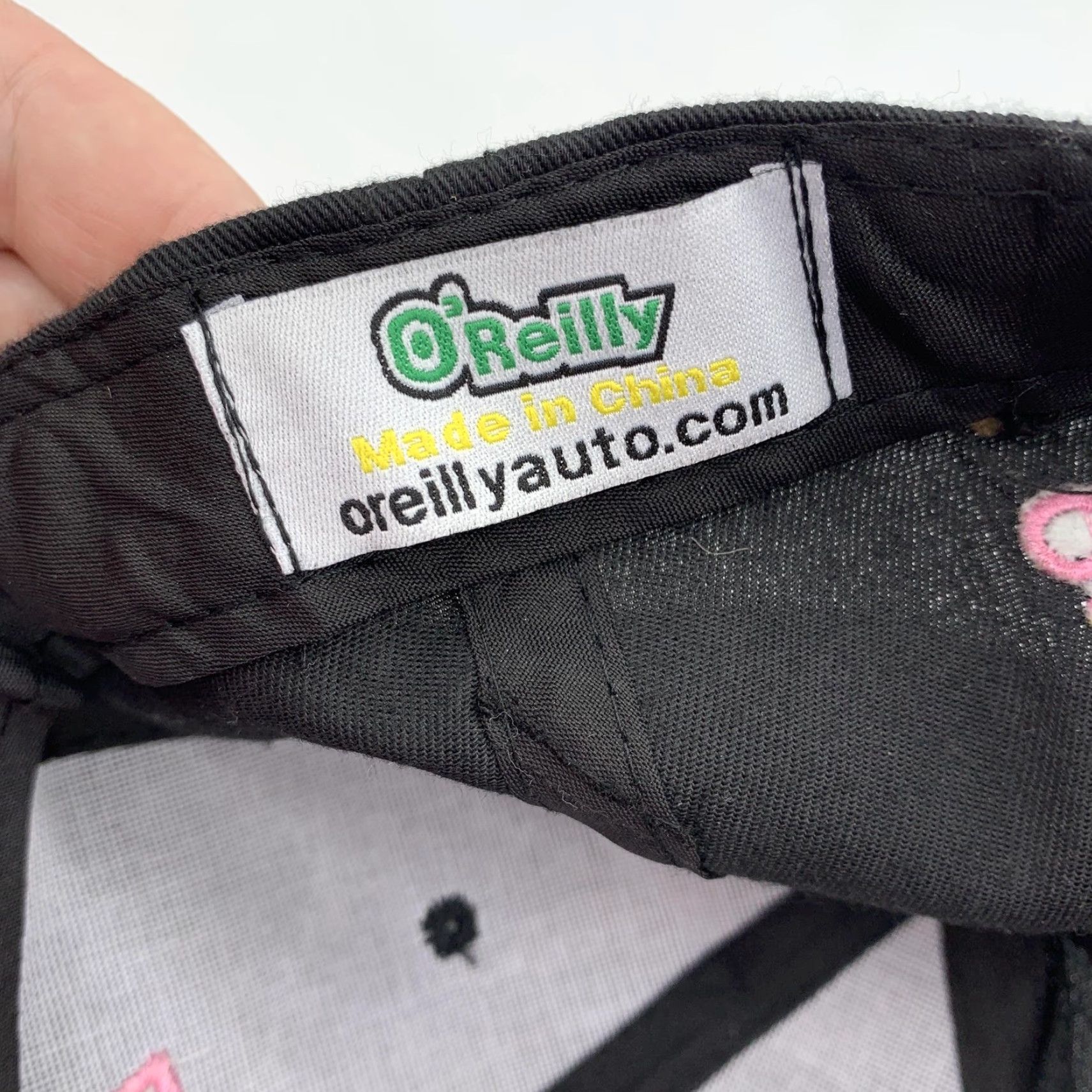 Pinko O'Reilly Auto Parts Hat Cap Adjustable Strap Back Mens Black Pink Baseball Logo One Size Size ONE SIZE - 4 Thumbnail