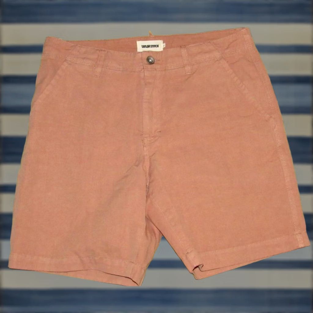 Taylor Stitch Taylor Stitch Dried Acorn Linen Cotton 8" Morse Shorts 31 Men's Regular 31 Chino Size US 31 - 1 Thumbnail