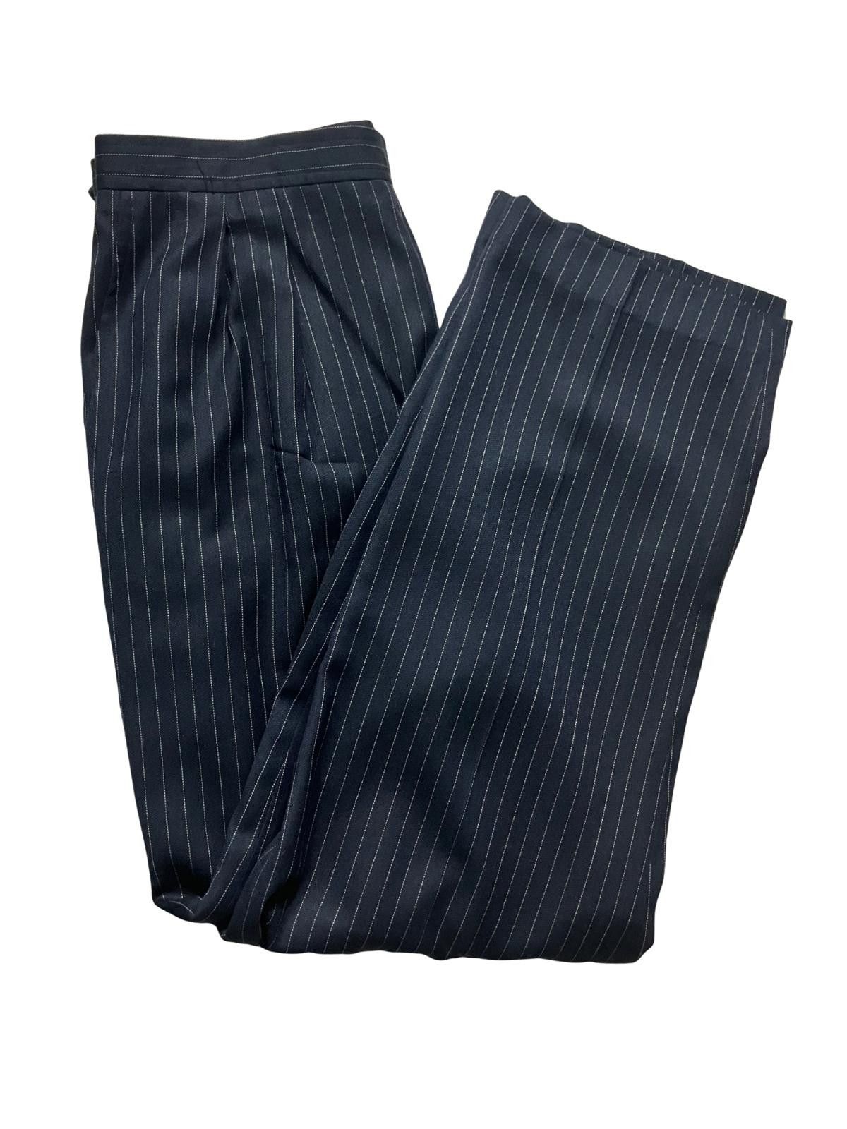 Jones New York Classic Black Pinstripe Dress Pants Jones New York Size 12P Size 38R - 2 Thumbnail