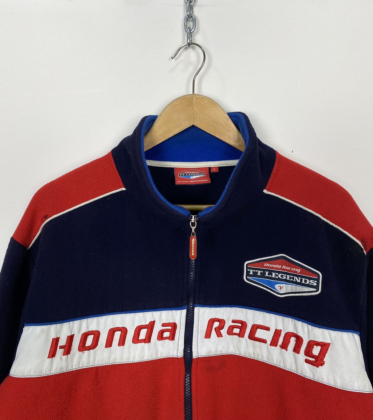 Honda Honda Racing TT Legends Mens Jacket Fleece Navy/Red Sz Large Size US L / EU 52-54 / 3 - 2 Thumbnail