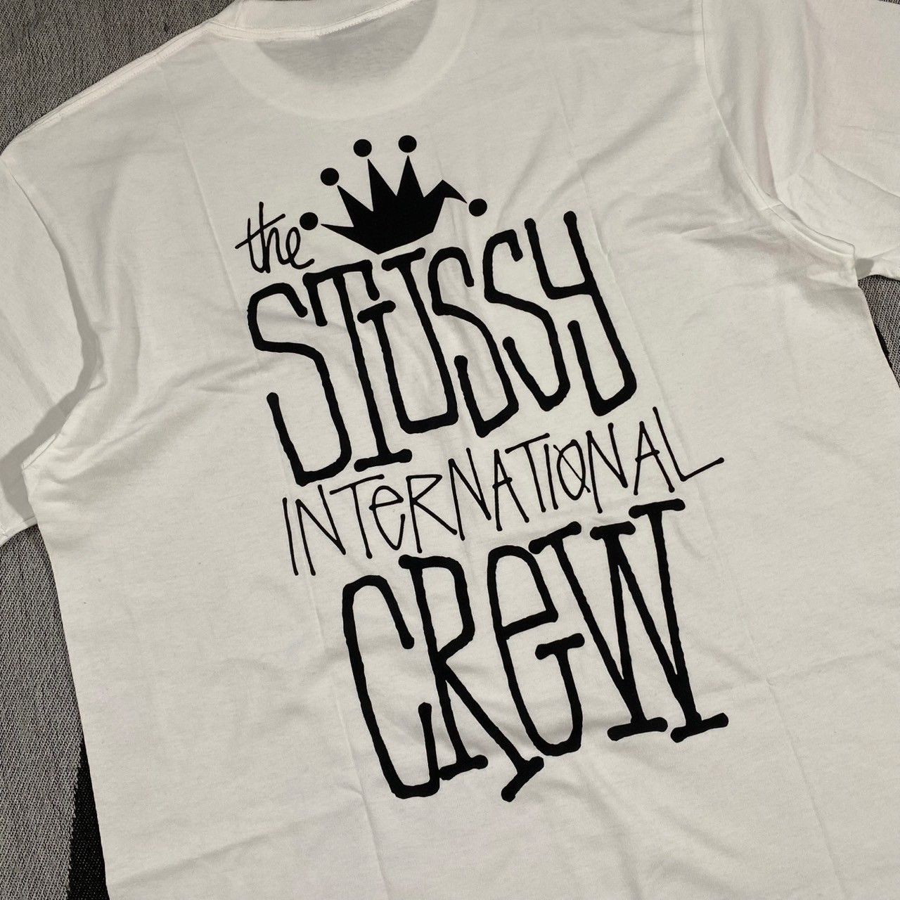 Stussy Stussy Tee International Crew Natural Xlarge Size US XL / EU 56 / 4 - 2 Thumbnail