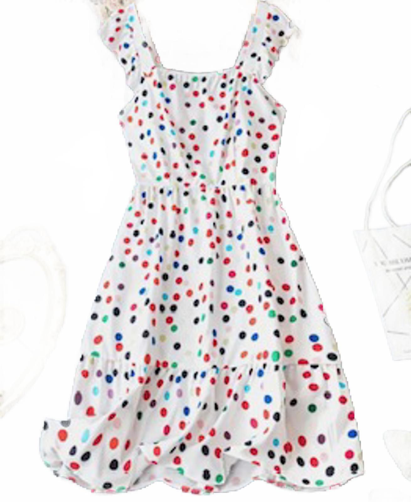 Designer Colorful Polka Dot Dress Size M / US 6-8 / IT 42-44 - 2 Thumbnail