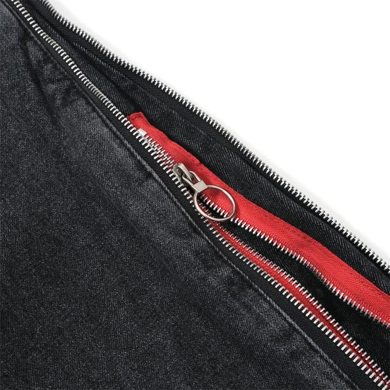 Japanese Brand × Jean Hip Hop Wide Leg Double Zip Jeans Size US 29 - 4 Thumbnail