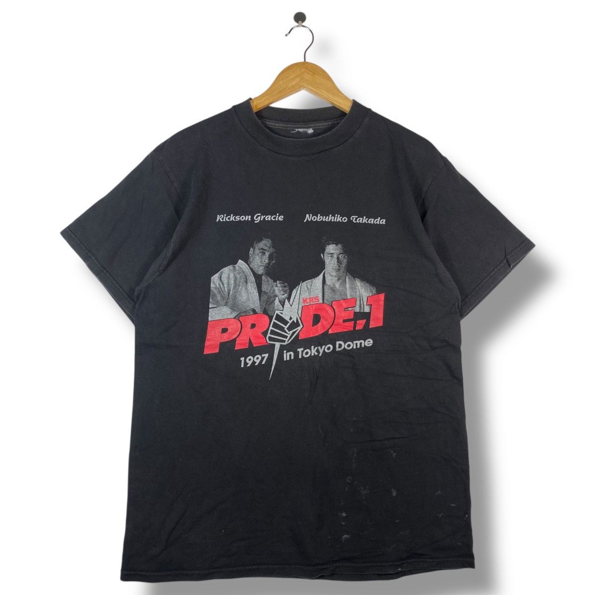 WCW/nWo Vintage 90's KRS PRIDE 1 Championship In Tokyo Dome TeeShirt Size US L / EU 52-54 / 3 - 1 Thumbnail