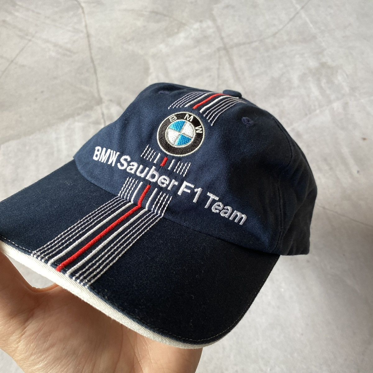 Vintage Rare BMW Sauber F1 Team Racing Cap Formula One NASCAR Top Size ONE SIZE - 2 Thumbnail