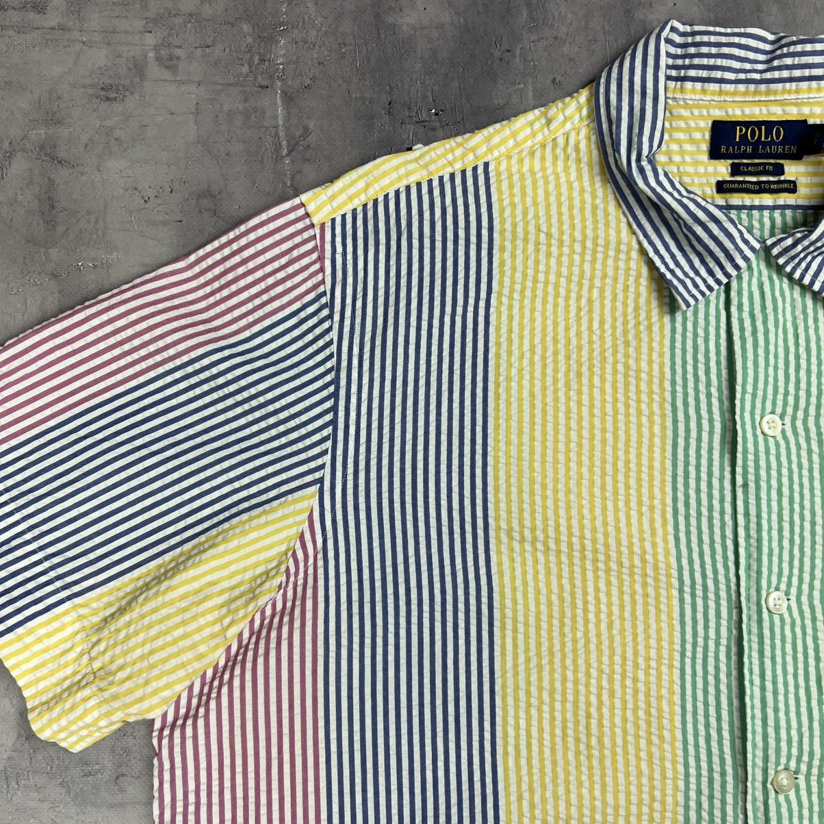 Other Rare! Polo Ralph Lauren Striped Waffle Button Up Old Money Size US XL / EU 56 / 4 - 4 Thumbnail