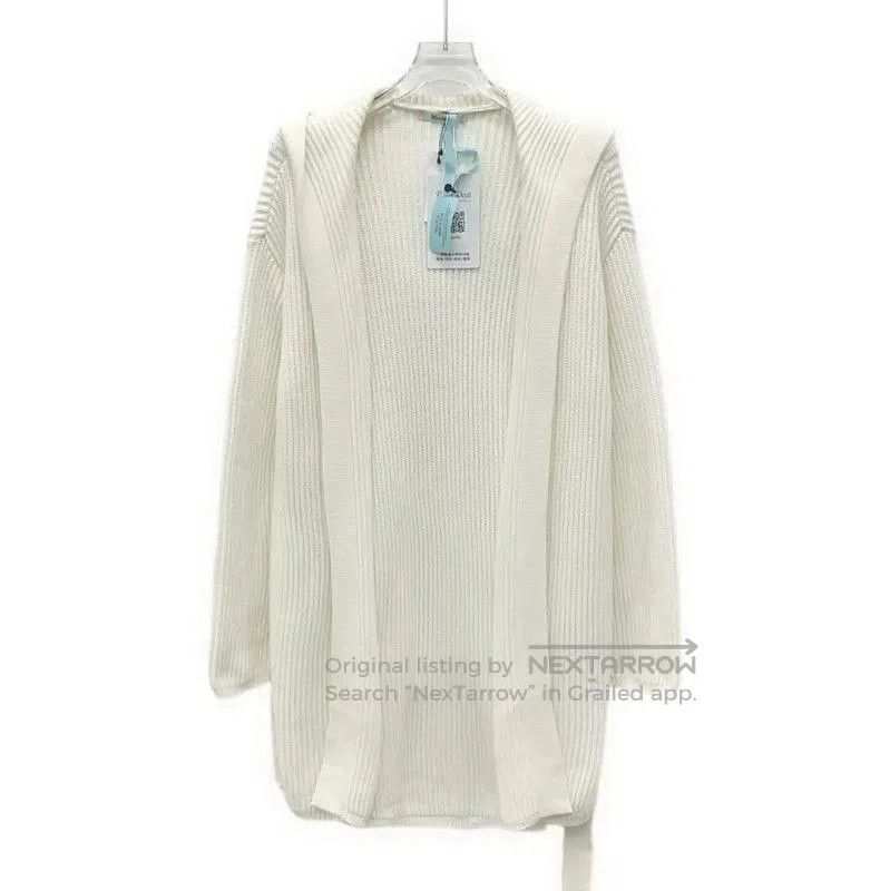 Max Mara MaxMara White Cotton Women's Cardigan . Size L / US 10 / IT 46 - 1 Thumbnail
