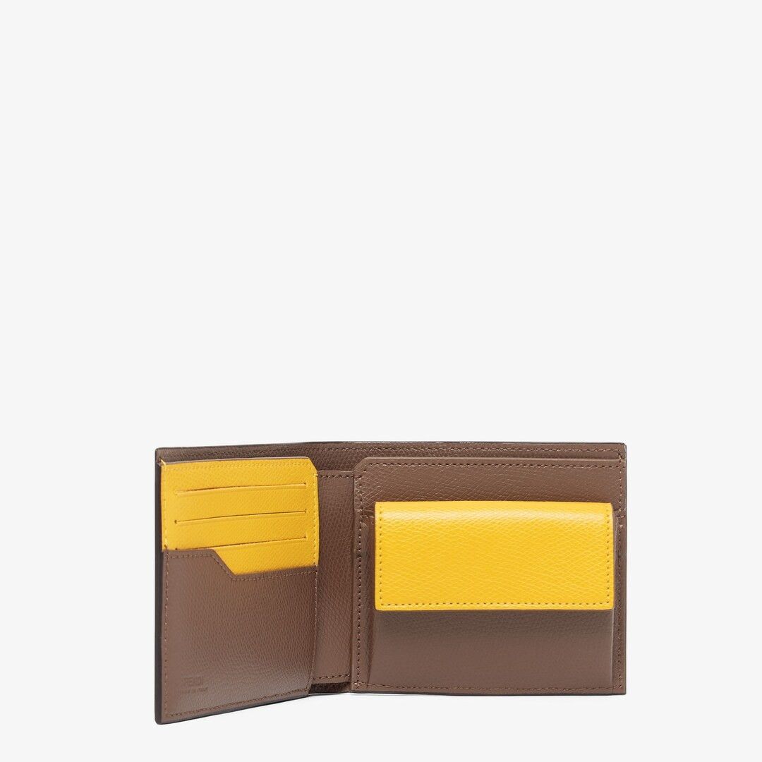 Fendi o1s1wg111224 Size: OS / Bi-Fold Wallet in Brown & Yellow Size ONE SIZE - 3 Thumbnail