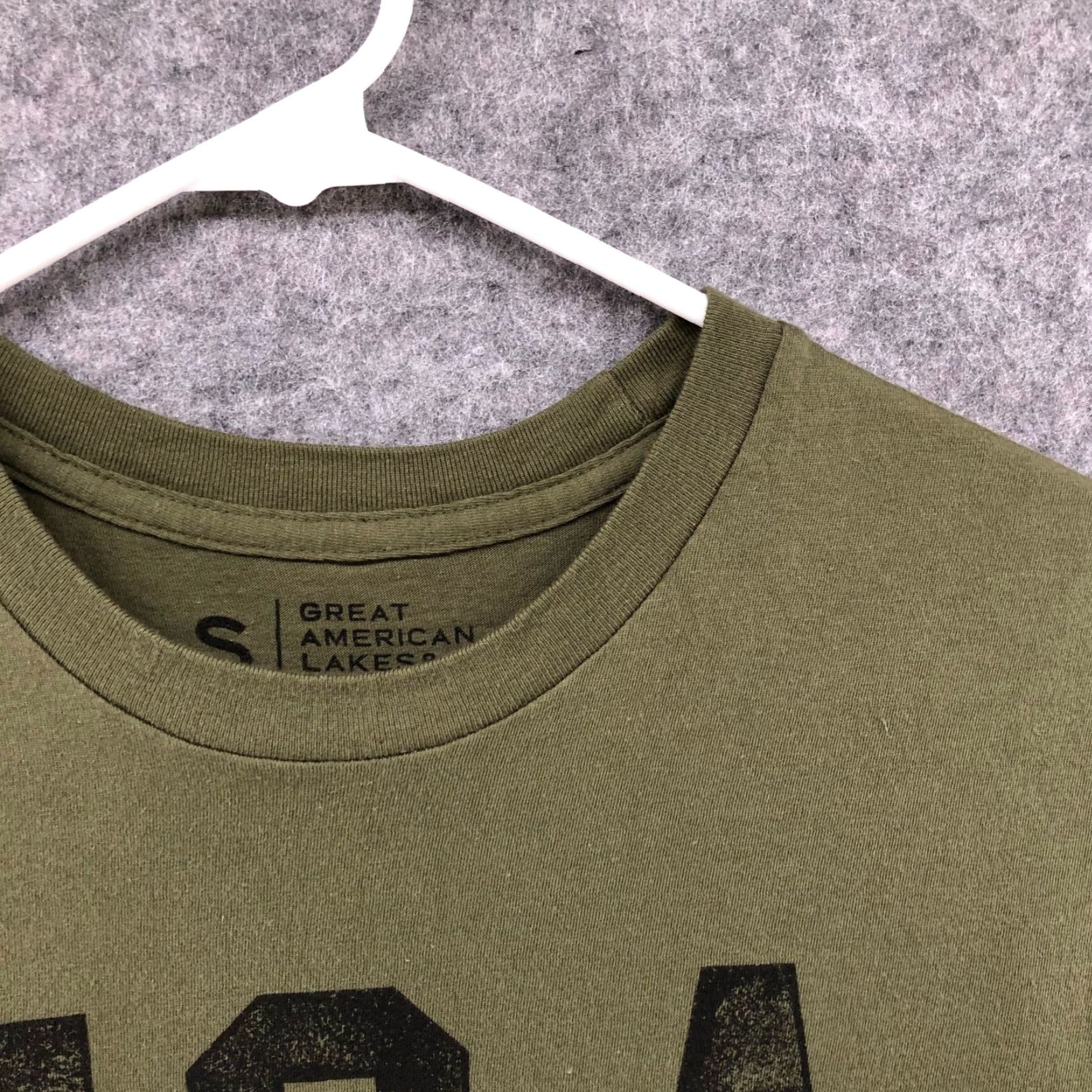 Greats VINTAGE Great American Lakes & Timber Mens T-Shirt USA Graphic Crew Neck Short Sleeve Green S Size US S / EU 44-46 / 1 - 7 Thumbnail