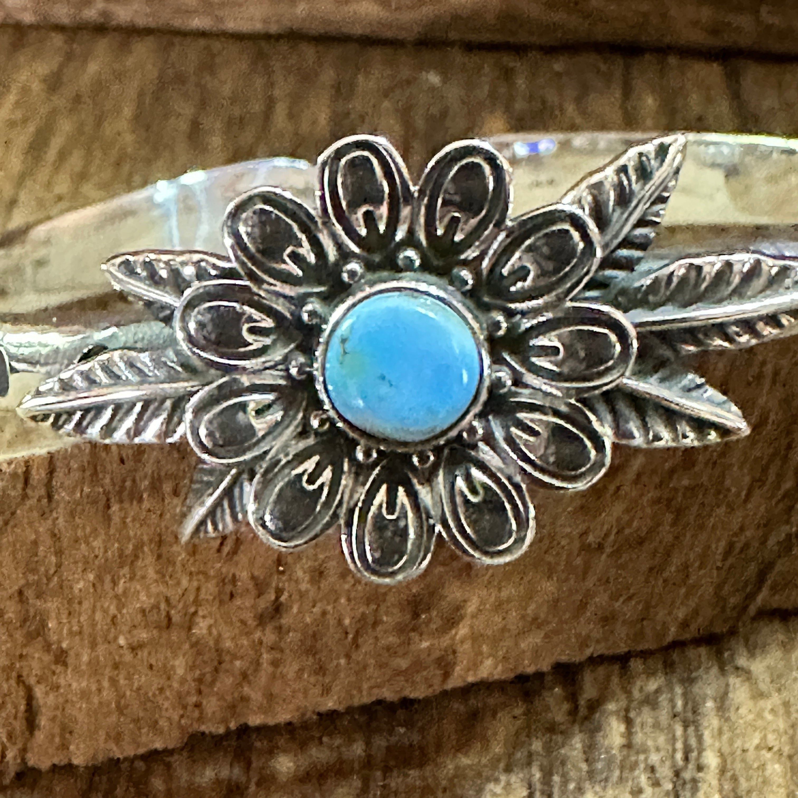 Other Handmade Flower Golden Hills Turquoise & Sterling Silver Cuf Size ONE SIZE - 5 Thumbnail