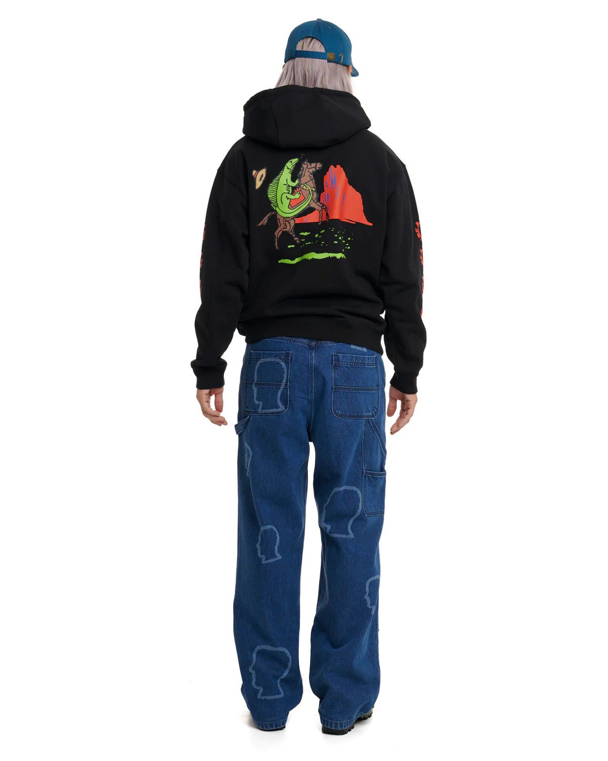 Brain Dead BRAIN DEAD LOGOHEAD DENIM DOUBLE KNEE UTILITY PANT INDIGO Size US 33 - 5 Thumbnail