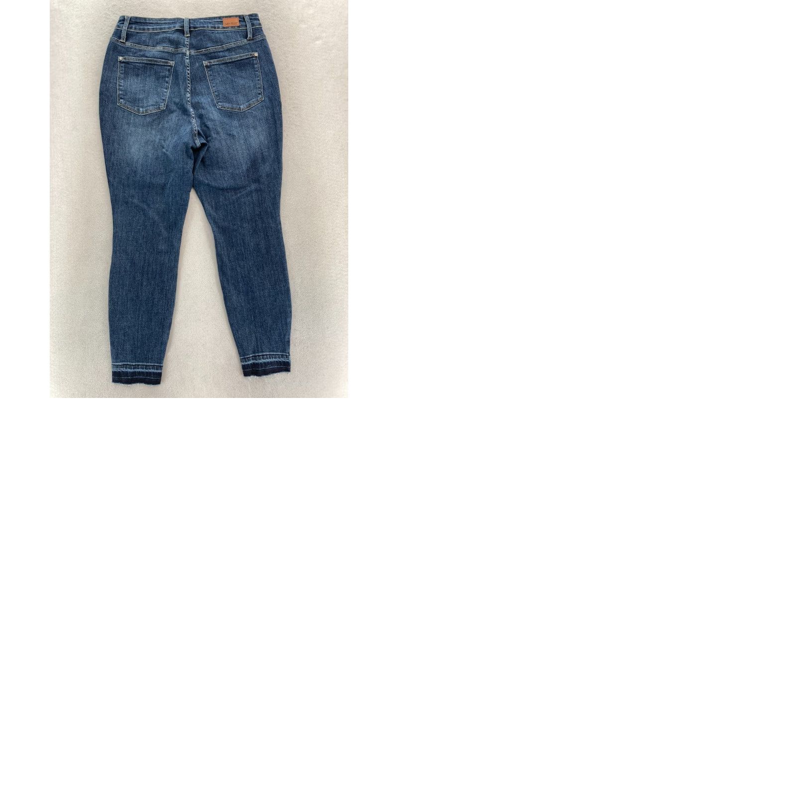 Denime Judy Blue Jeans Women's 16W Skinny Fit Dark Wash Blue Stretch Denim Distressed Jeans Size 25" / US 0 / IT 36 - 9 Thumbnail