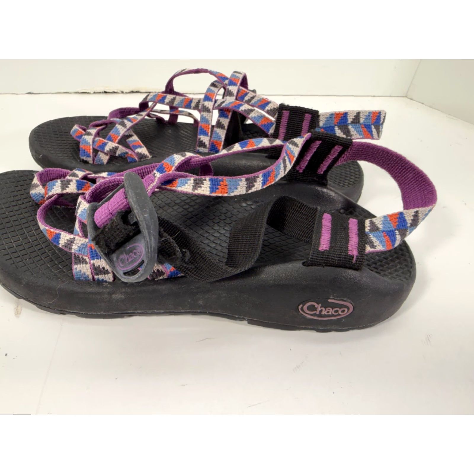 Chaco Chaco Z Cloud ZX2 Trail Hiking Sandals Womens 7 Black Purple Waterproof Toe Loop Shoes Sandal Size US 7 / IT 37 - 6 Thumbnail