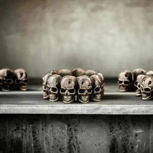 VIBE Skull / Skeleton Gothic Ring Size ONE SIZE - 6 Thumbnail
