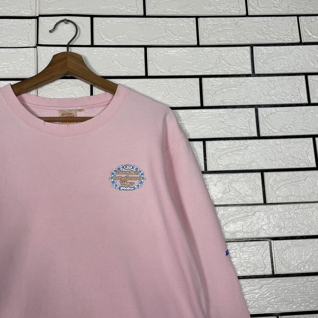 Japanese Brand Piko Hawaian Longboard Wear Pink Sweatshirt Size M / US 6-8 / IT 42-44 - 5 Thumbnail