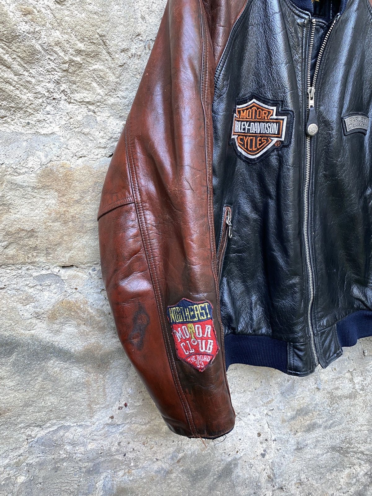 Harley Davidson Harley Davidson Motorcycle Leather Bomber Jacket Rare Find! Size US L / EU 52-54 / 3 - 2 Thumbnail