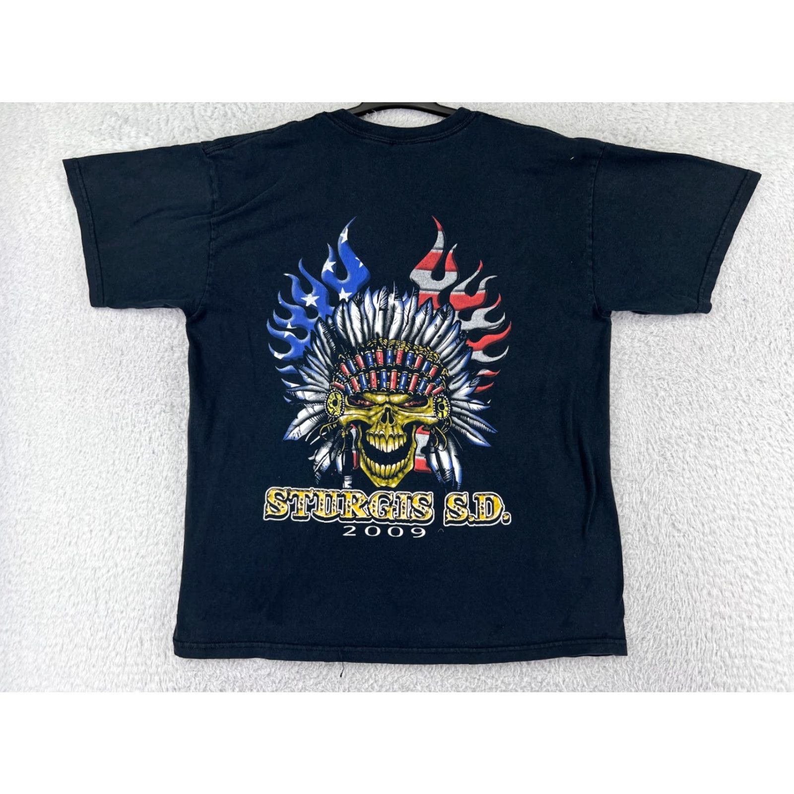 Vintage VINTAGE Sturgis Shirt Mens Large Black 69th 2009 Short Sleeve Crew Neck Motorcycle Music T-Shirt Mens Size US L / EU 52-54 / 3 - 2 Thumbnail