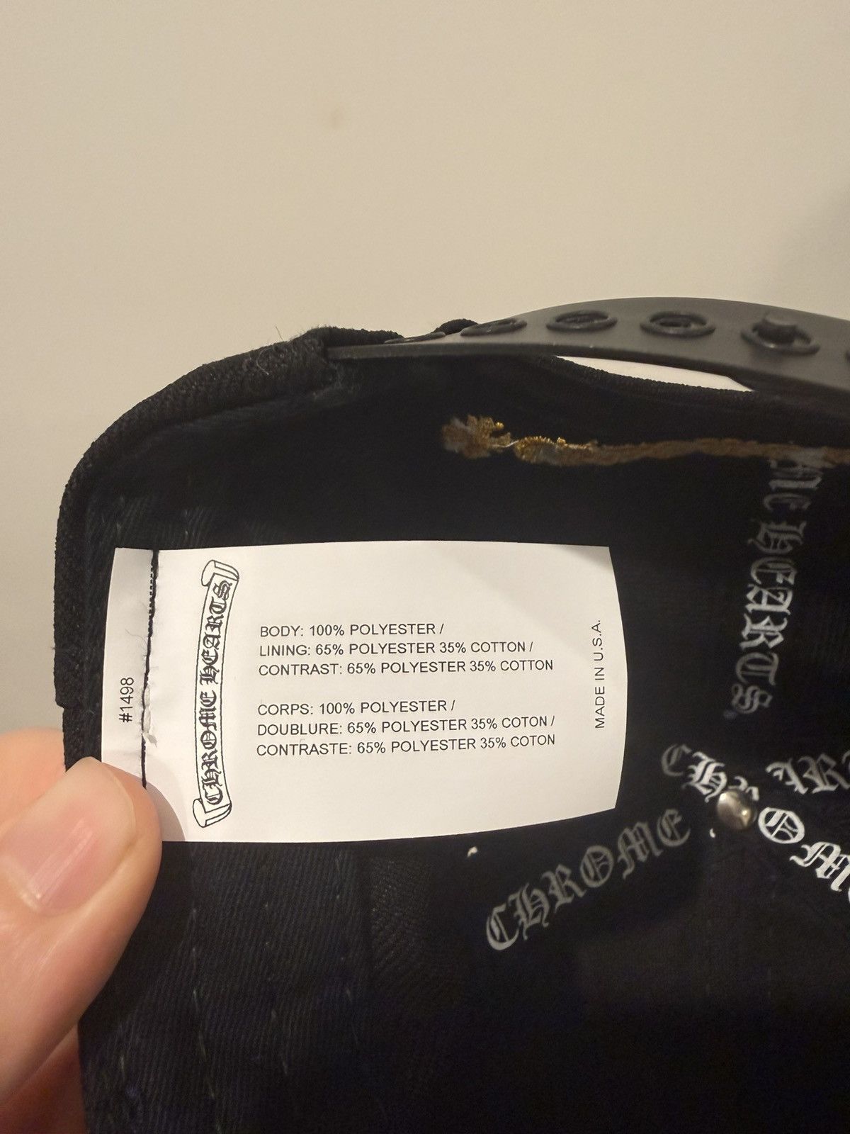 Chrome Hearts CHROME HEARTS EMBROIDERED Baseball Cap Black & Gold Size ONE SIZE - 5 Thumbnail