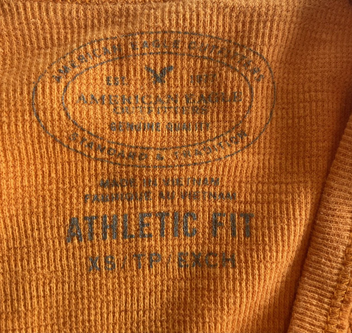 American Eagle Outfitters Orange Thermal American Eagle Size XS / US 0-2 / IT 36-38 - 2 Thumbnail