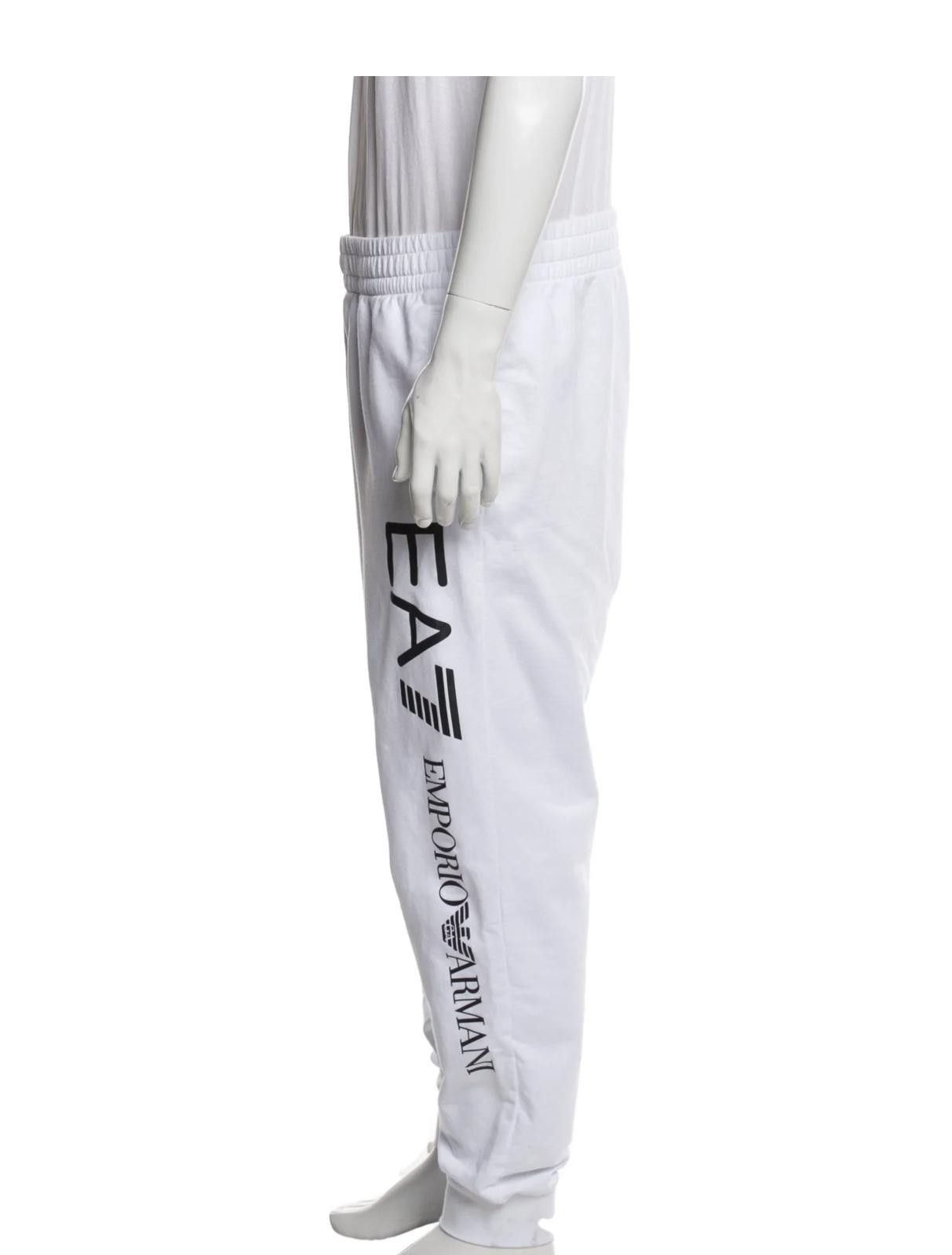 Emporio Armani Emporio Armani White Graphic Print Joggers Size: XL Size US 36 / EU 52 - 2 Thumbnail