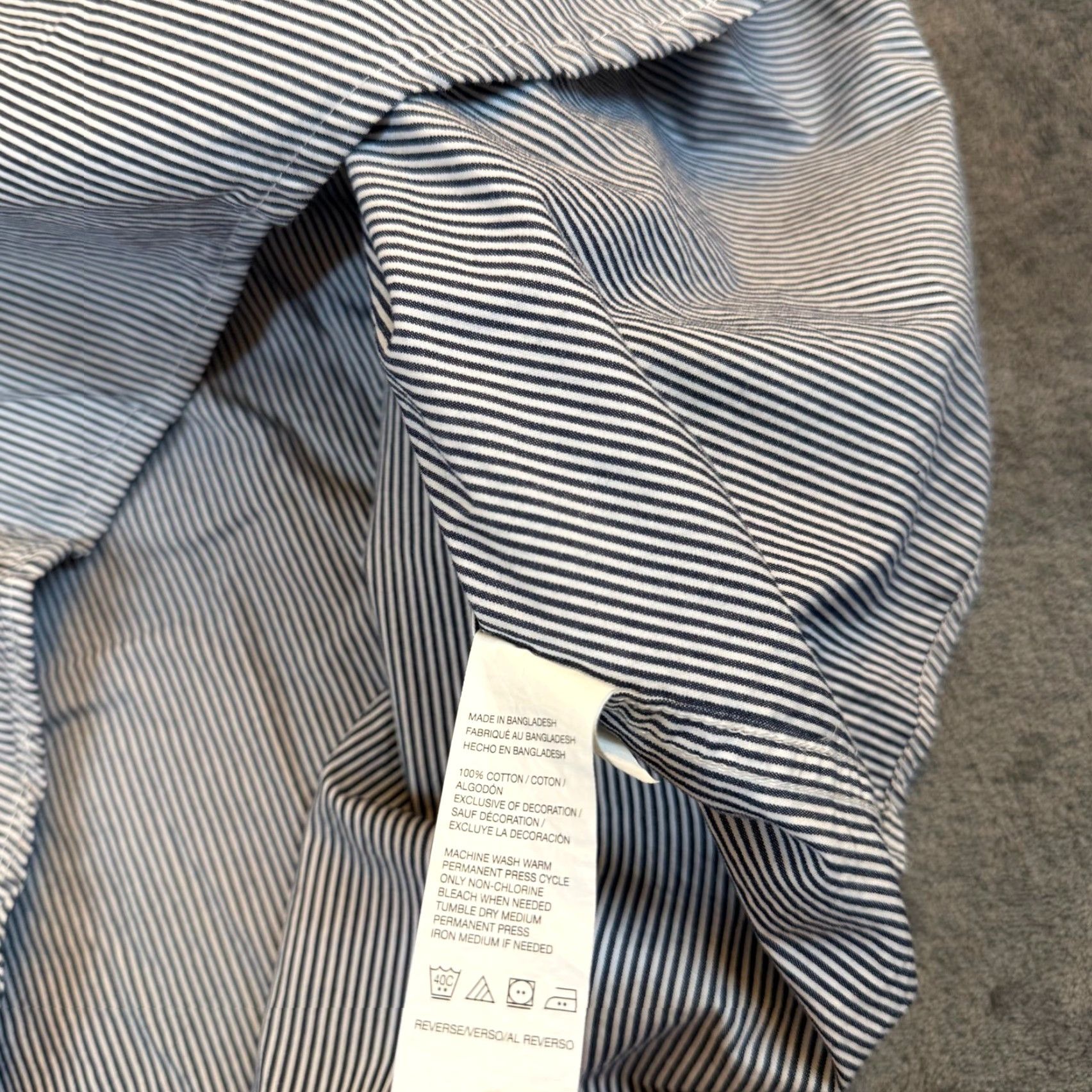 Izod VINTAGE IZOD Button-Down Shirt Mens 3XLT Blue White Striped Long Sleeve 3XL Tall Size US XXL / EU 58 / 5 - 5 Thumbnail