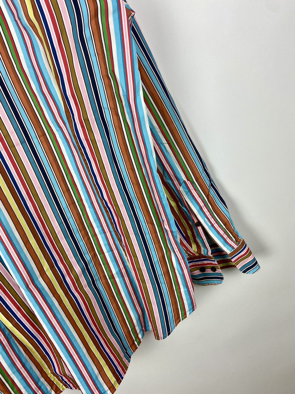 Etro Etro Milano Mens Striped Button-Down Luxury Shirt Size US L / EU 52-54 / 3 - 16 Thumbnail