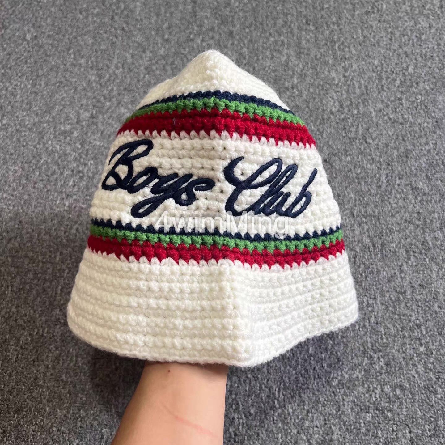 Billionaire Boys Club BBC Hand-Crocheted & Embroidered Knit Bucket Hat。Q7 Size ONE SIZE - 6 Thumbnail