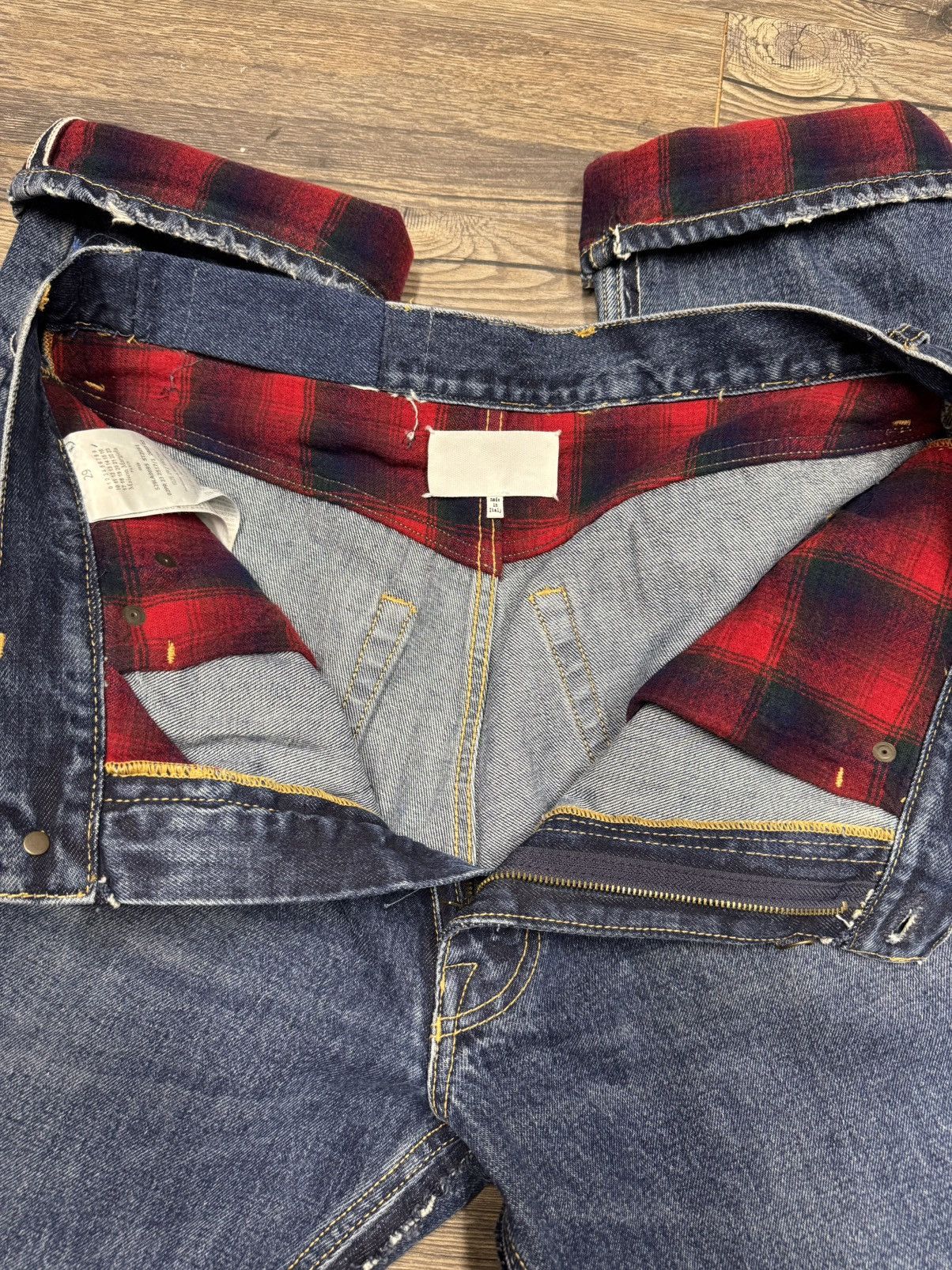 Maison Margiela × Pendleton Maison Margiela x Pendleton Yoke Detail Tapered Jeans Size US 29 - 6 Thumbnail