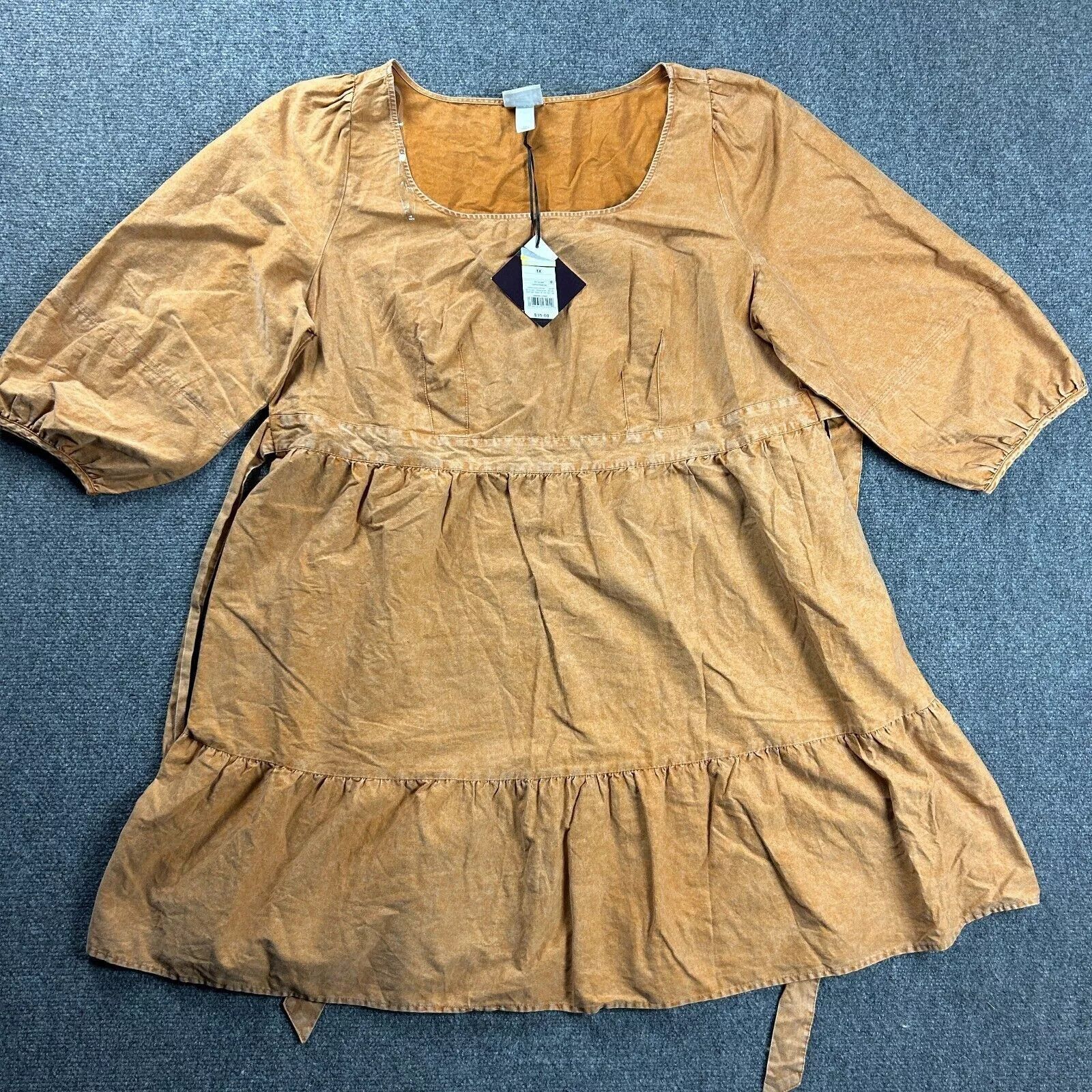 Other Ava & Viv Dress Womens 1X Beige A-Line Short Party NWT Size ONE SIZE - 1 Thumbnail