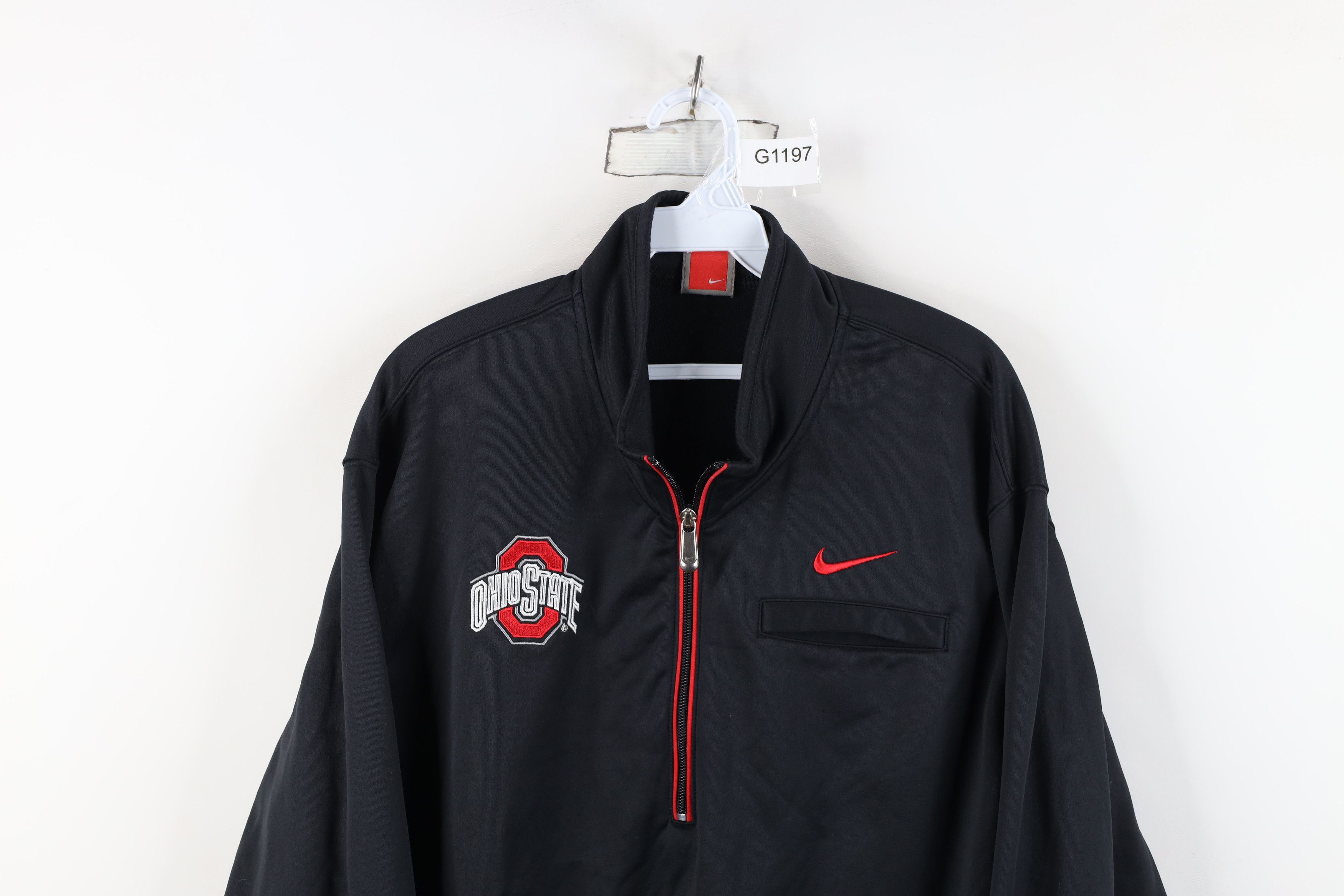 Nike Vintage Nike Swoosh Ohio State University 1/2 Zip Jacket Size US XXL / EU 58 / 5 - 2 Thumbnail
