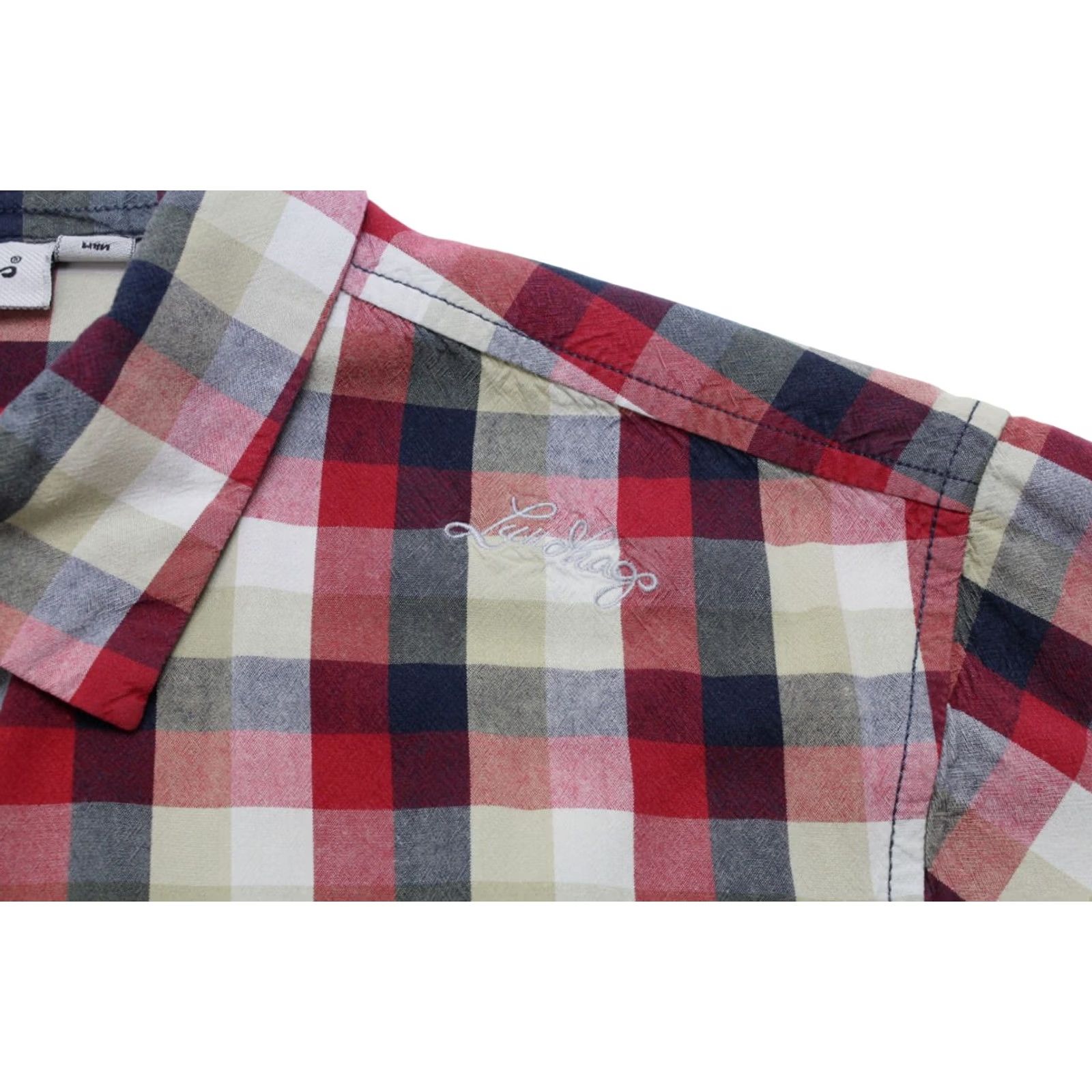 Vintage Lundhags Lauve SS Shirt Men LARGE Button-Up Spread Collar Check Multicoloured Short Sleeve Size US L / EU 52-54 / 3 - 6 Thumbnail