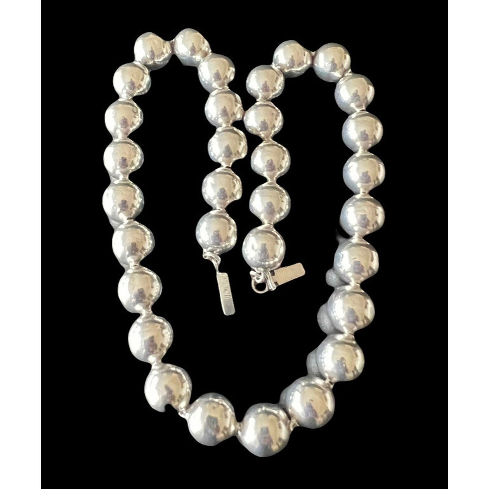 Gorjana Vintage Taxco Mexico Sterling Silver Ball Bead Necklace 40g Size ONE SIZE - 3 Thumbnail