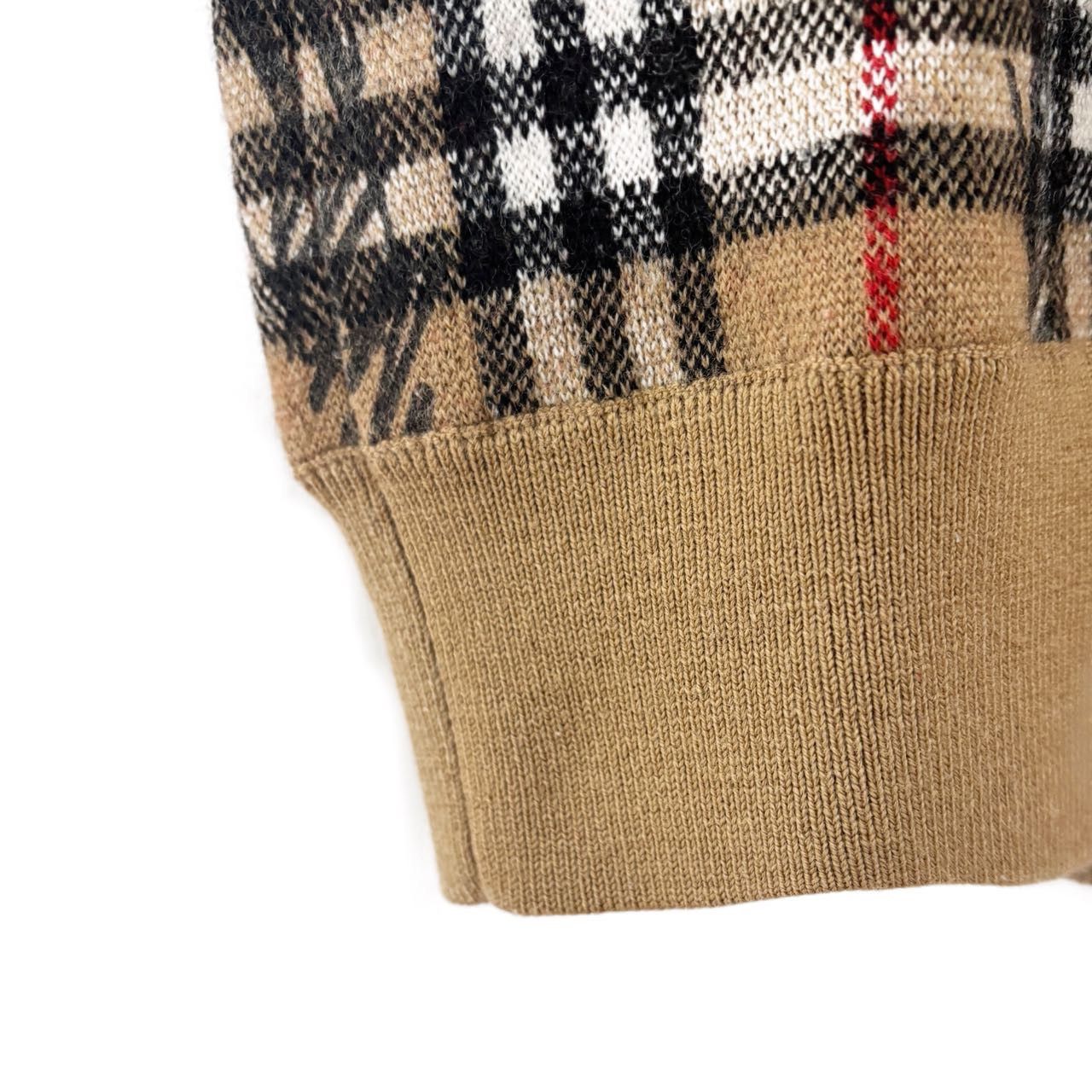 Burberry Burberry Check Graffiti Pullover Sweater Women Khaki K26WX Size M / US 6-8 / IT 42-44 - 4 Thumbnail