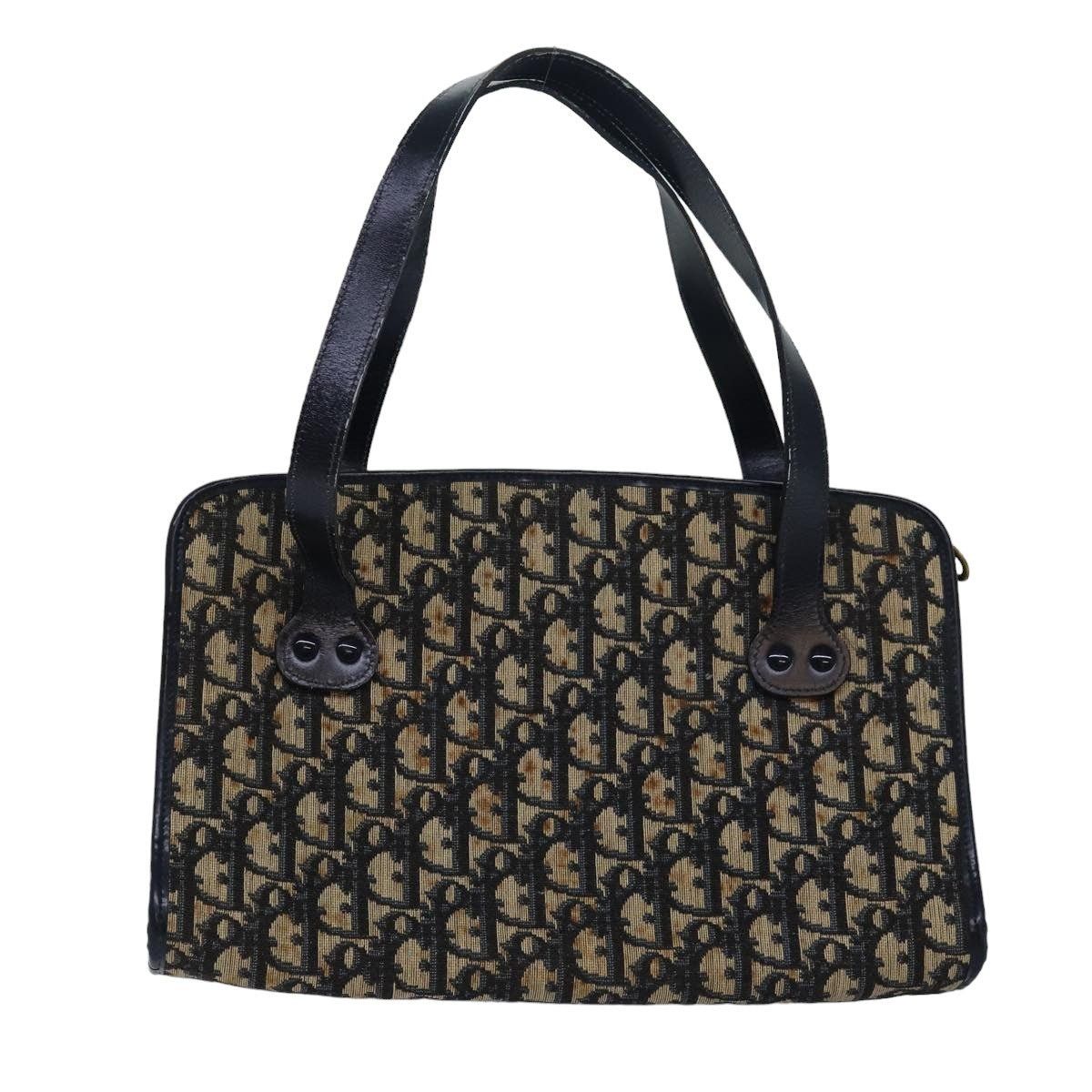 Dior DIOR Trotter Canvas Hand Bag Canvas Navy Size ONE SIZE - 3 Thumbnail