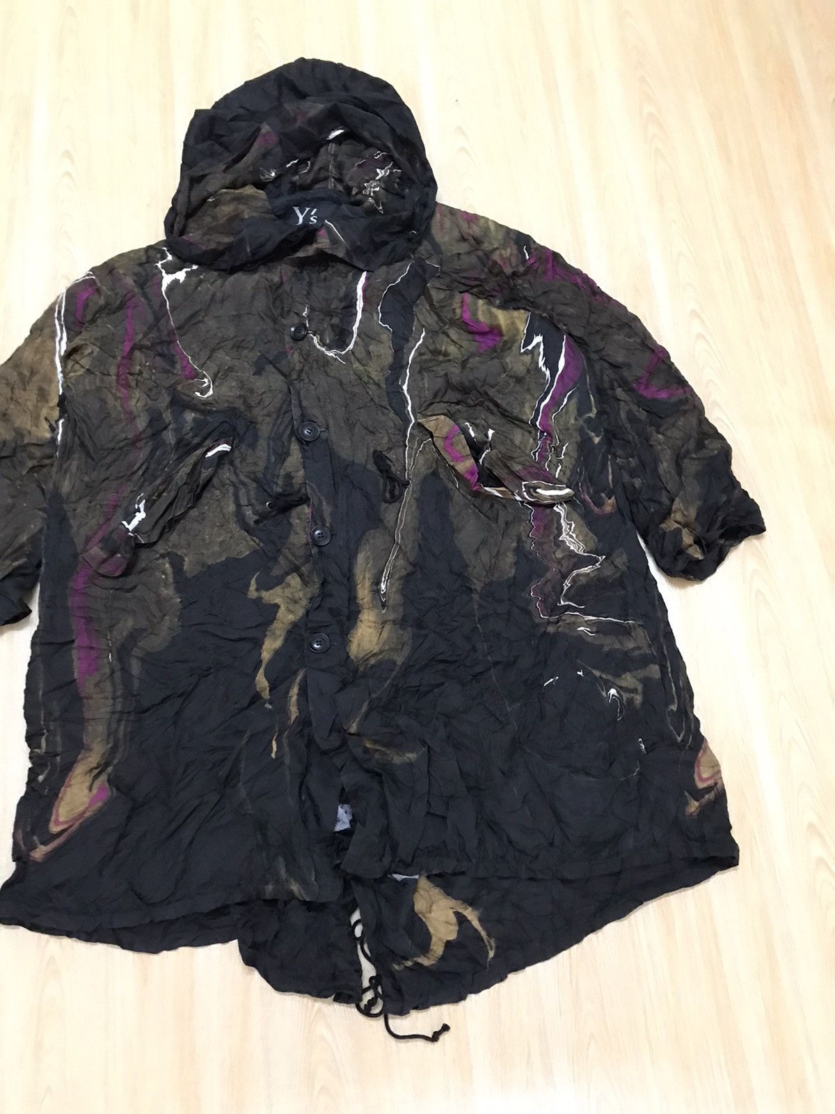 Japanese Brand × Y's × Yohji Yamamoto Y's Yohji Yamamoto Suminagashi Marble Pattern Light Jacket Size US M / EU 48-50 / 2 - 12 Thumbnail