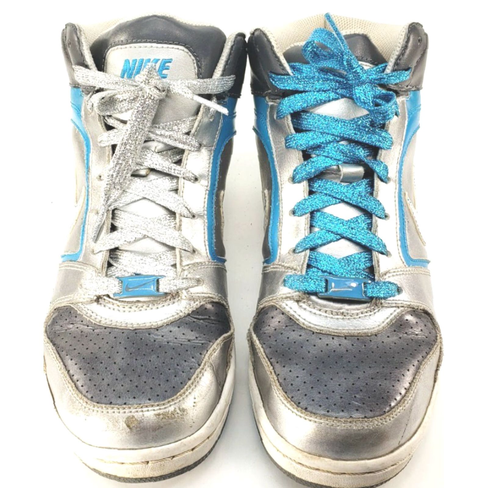 Nike Nike Air Prestige 2 High Women High Tops 8.5 Silver-University Blue Nike Air Prestige 2 High Womens 8.5 High Tops Silver Blue"} Size US 9 / IT 39 - 3 Thumbnail