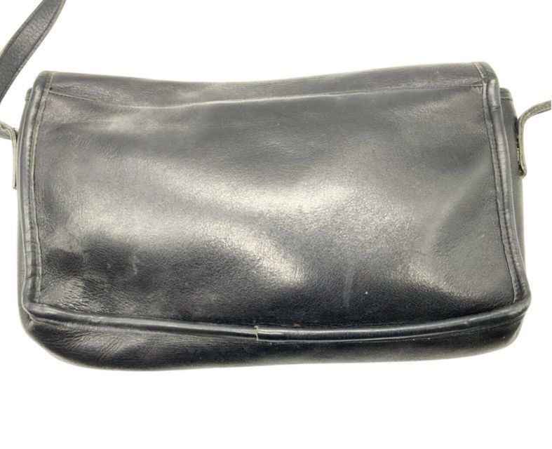 Coach VTG Coach Black Leather Messenger Shoulder Purse 1970s Size ONE SIZE - 5 Thumbnail