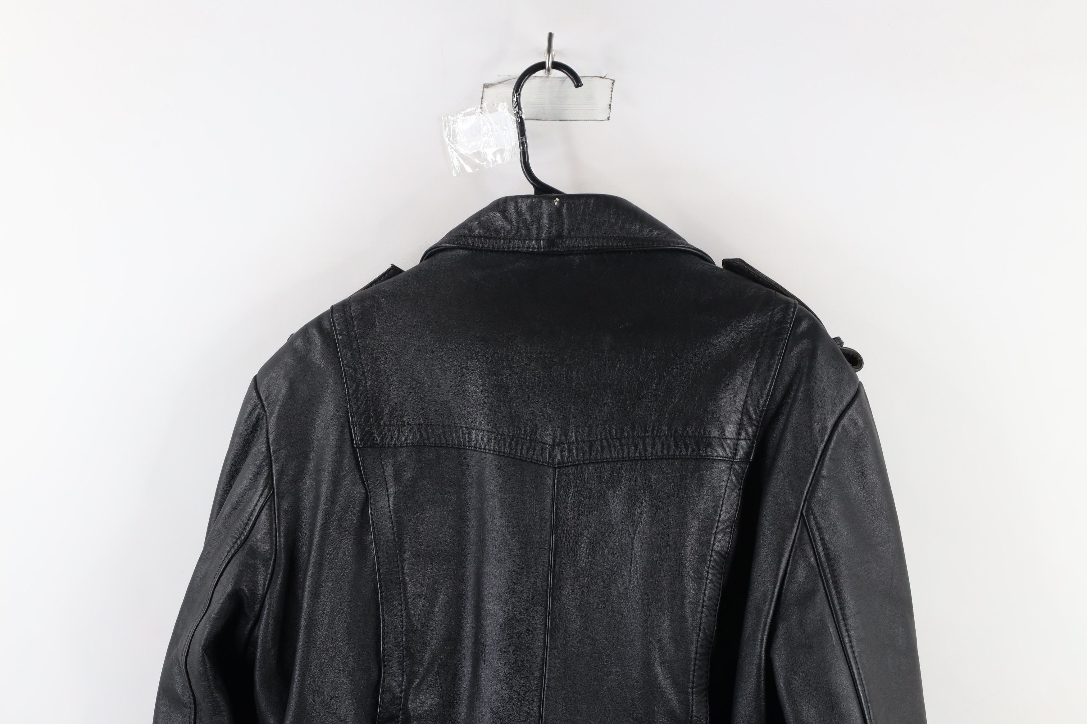 Vintage Vintage 70s Streetwear Belted Motorcycle Jacket Black Size US L / EU 52-54 / 3 - 15 Thumbnail